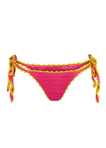 calcinha biquíni de crochê fio a fio - rosa