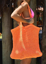 bolsa de crochê laranja neon - Coccus Bikinis