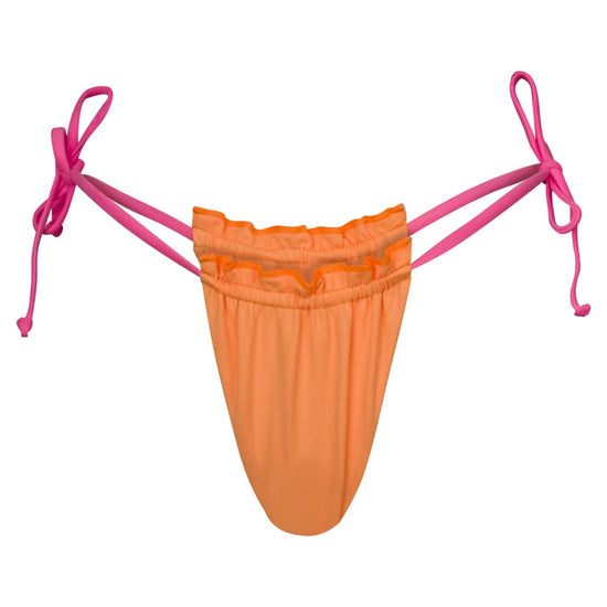 calcinha nix fio dental lacinho - laranja neon - Coccus Bikinis